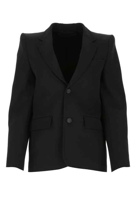 Balenciaga Women Black Light Wool Blazer