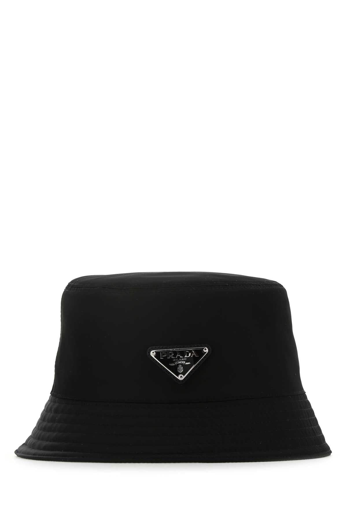 Prada Women Black Nylon Hat