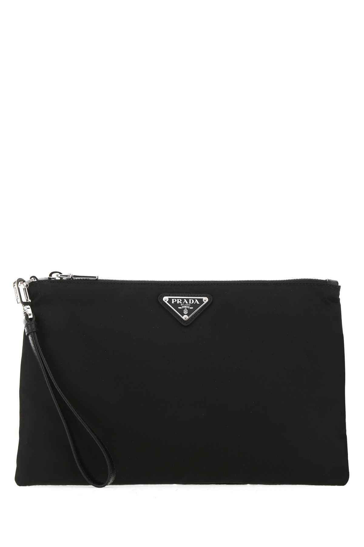 Prada Men Black Re-Nylon Clutch