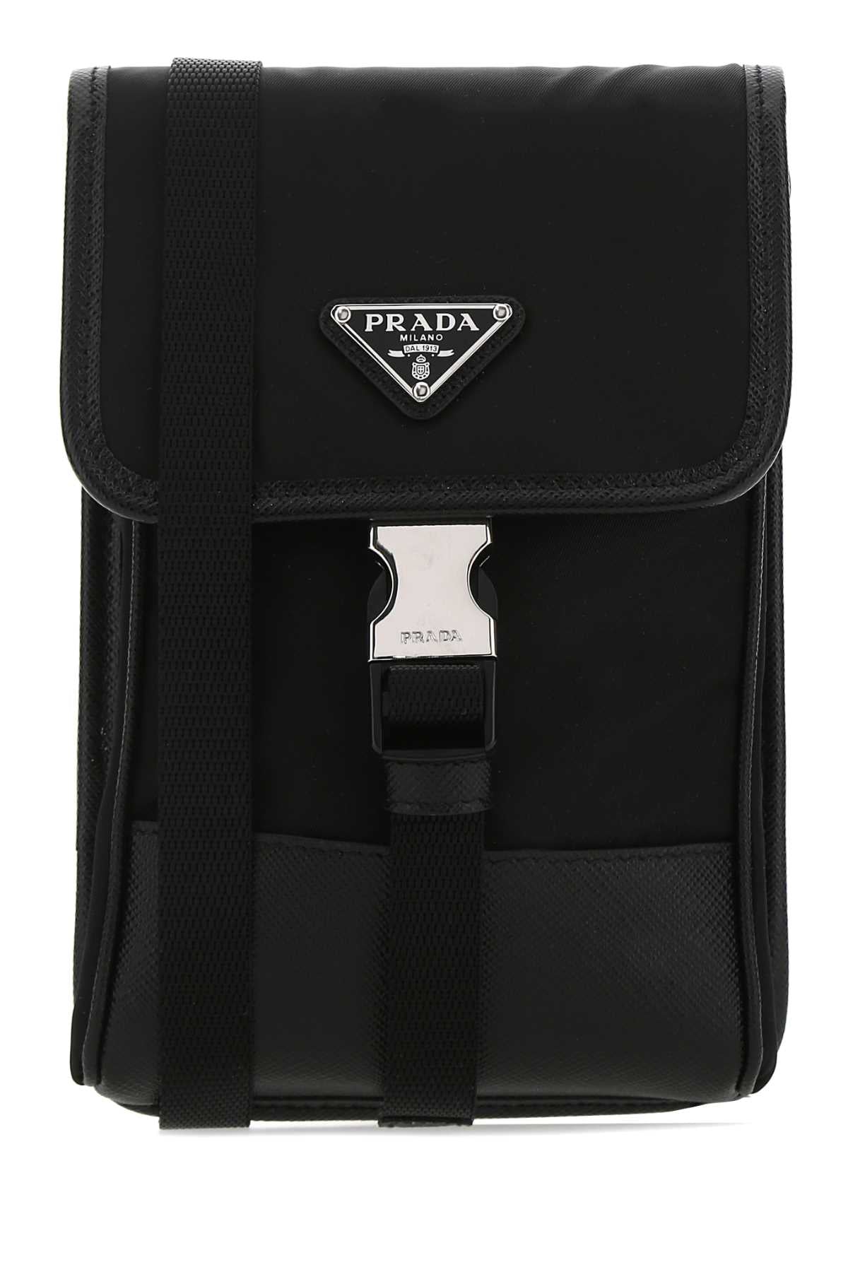 Prada Men Black Re-Nylon Phone Case
