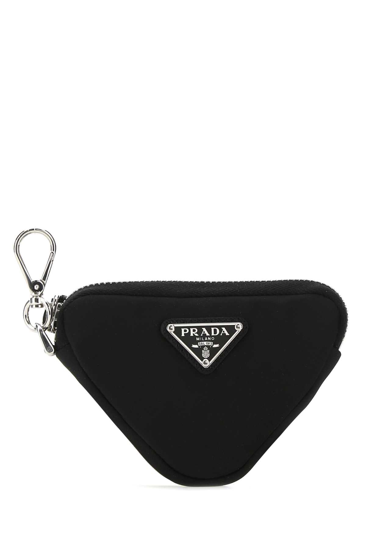Prada Men Black Nylon Trick Key Chain