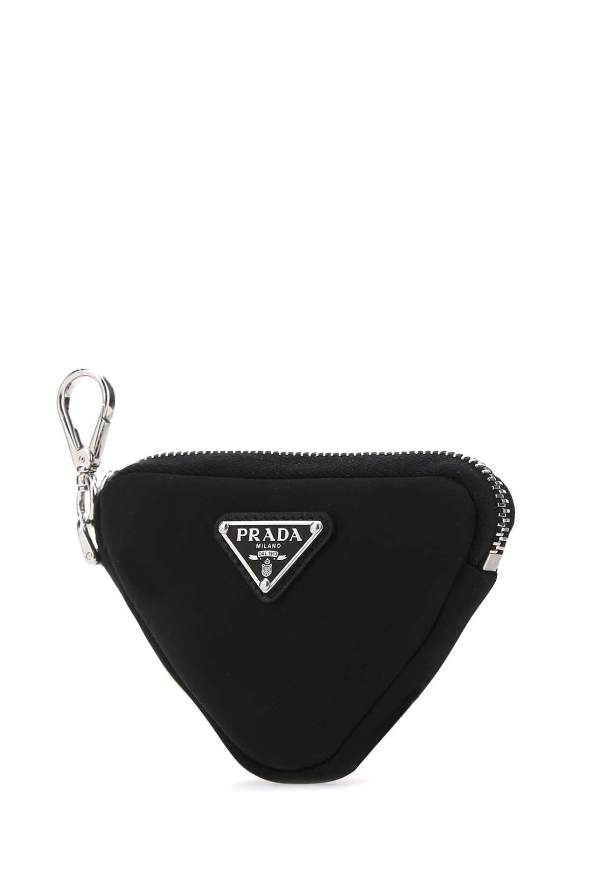 Prada Men Black Nylon Trick Key Chain