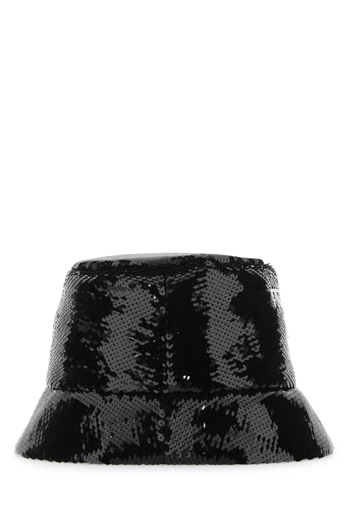 Prada Women Black Sequins Bucket Hat