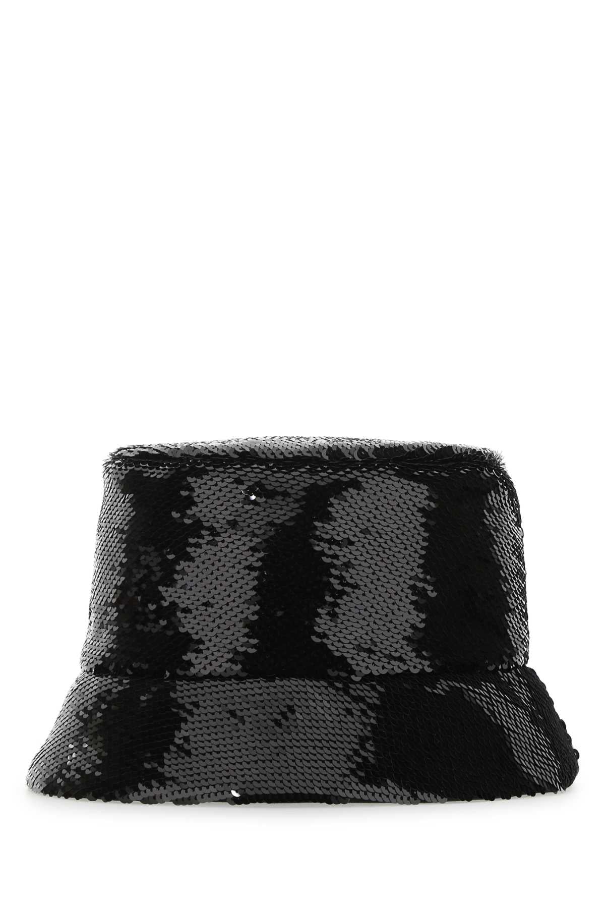 Prada Women Black Sequins Bucket Hat