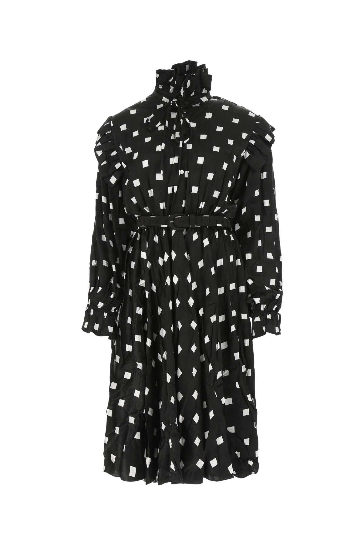 Balenciaga Women Embroidered Satin Dress