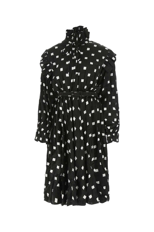 Balenciaga Women Embroidered Satin Dress