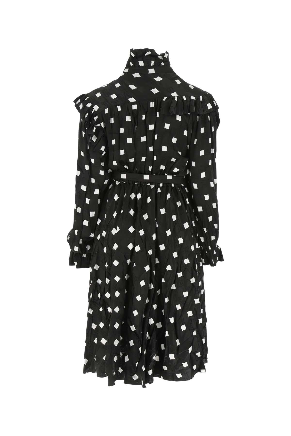 Balenciaga Women Embroidered Satin Dress