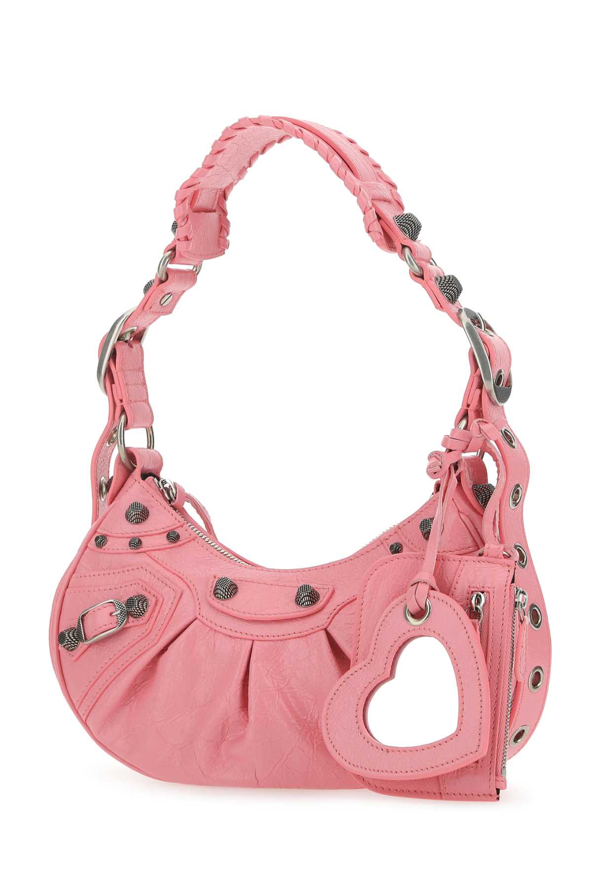 Balenciaga Women Pink Nappa Leather Le Cagole Xs Shoulder Bag