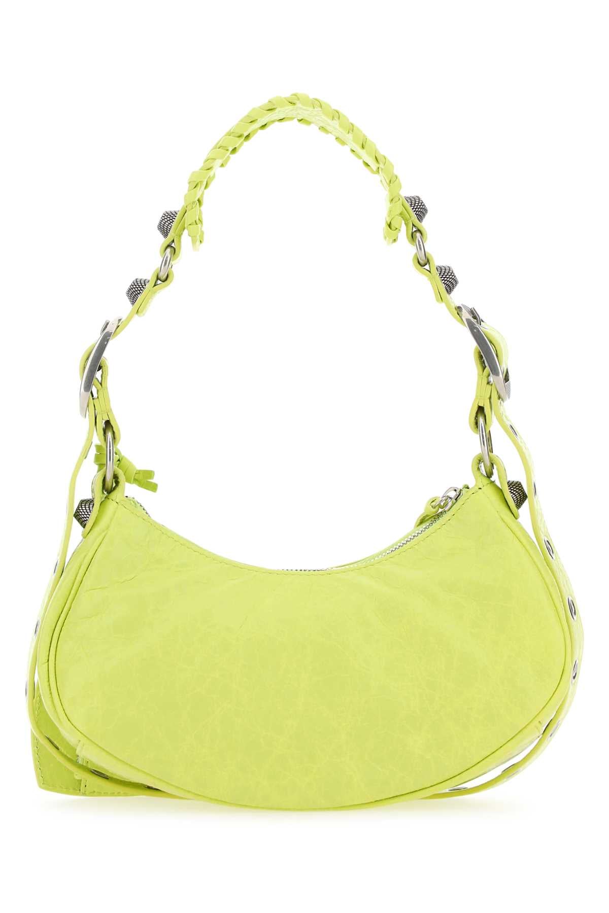 Balenciaga Women Yellow Nappa Leather Le Cagole Xs Shoulder Bag