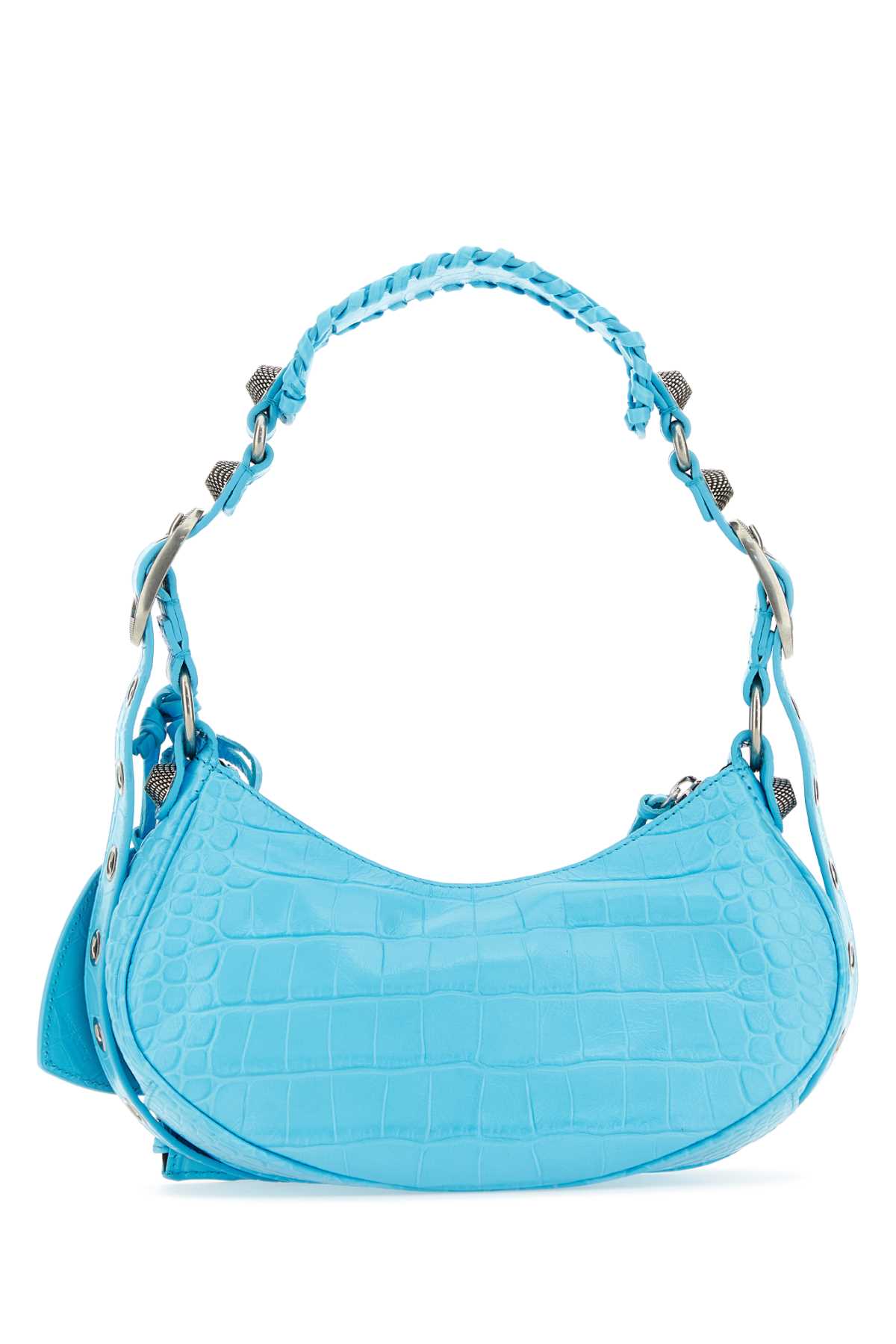 Balenciaga Women Light Blue Leather Le Cagole Xs Shoulder Bag