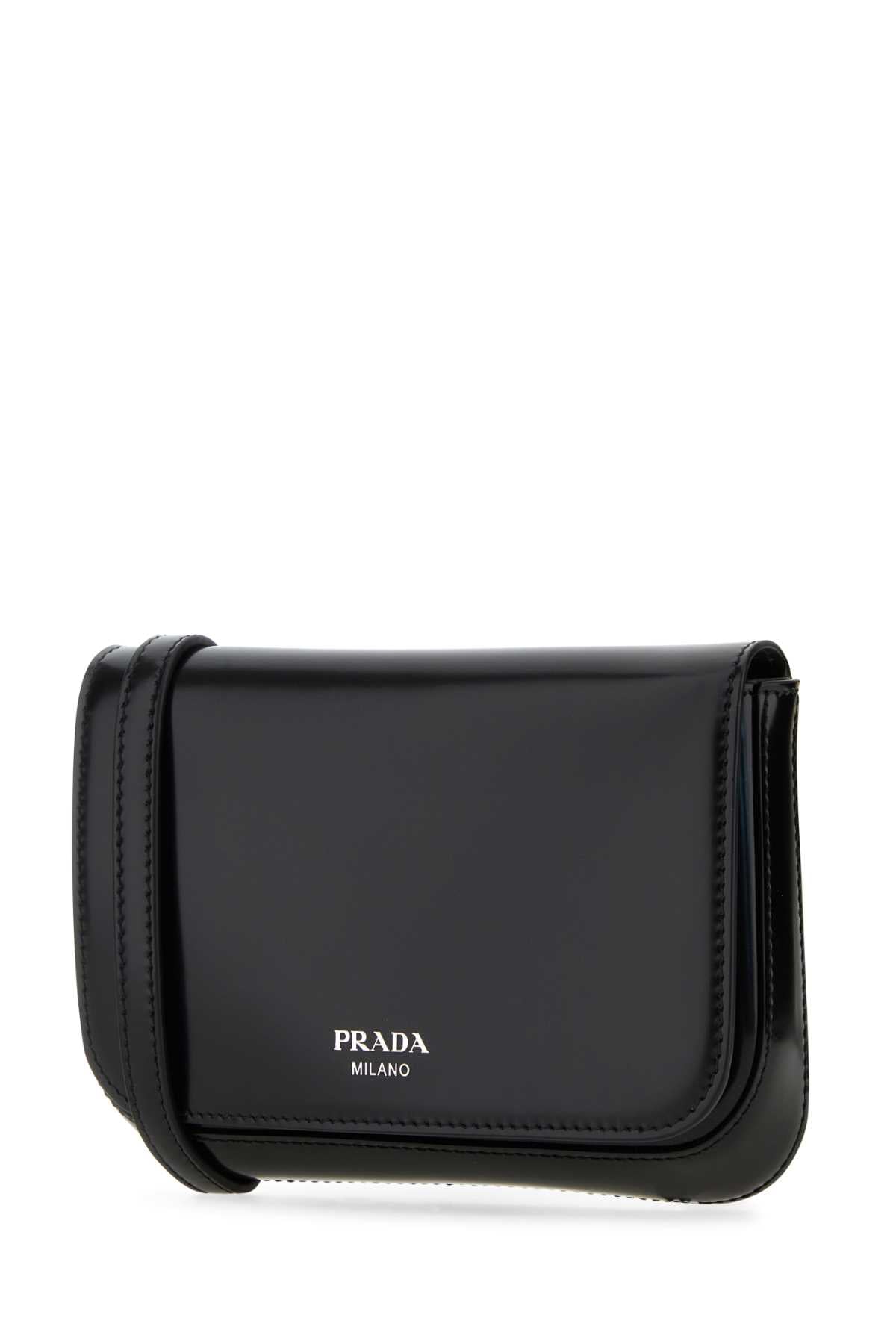 Prada Men Black Leather Crossbody Bag