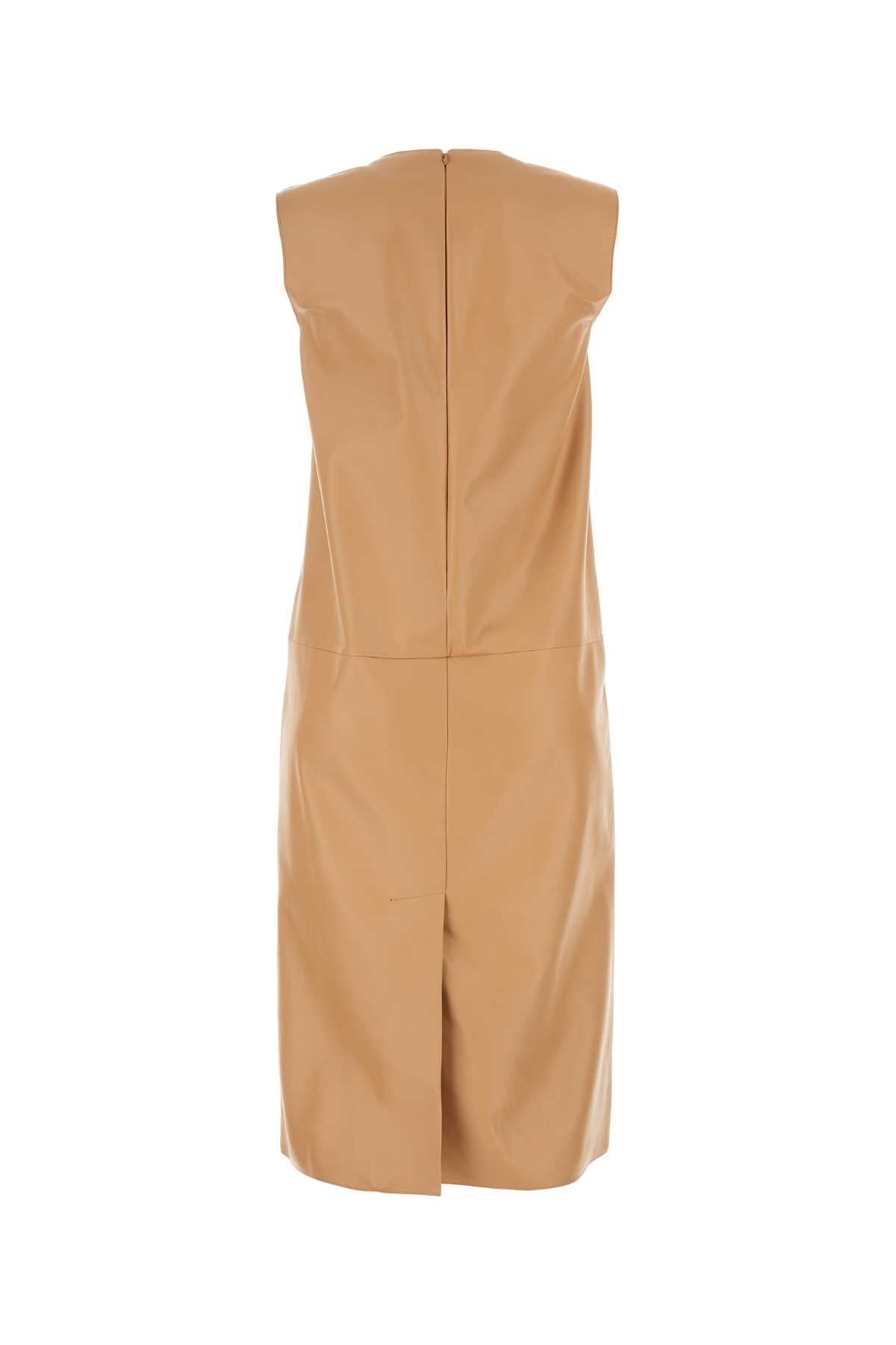 Prada Women Skin Pink Nappa Leather Dress