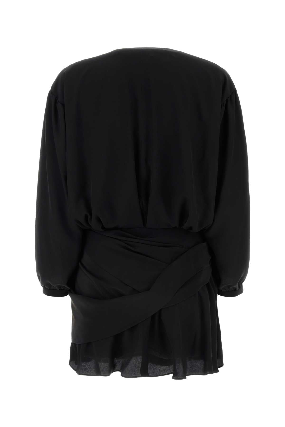 Balenciaga Women Black Crepe Mini Dress