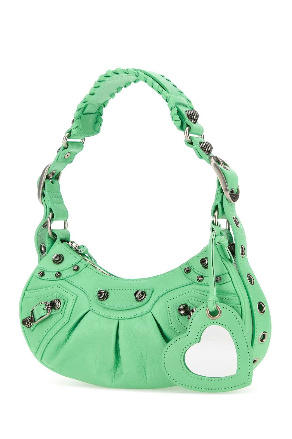 Balenciaga Women Mint Green Nappa Leather Le Cagole Xs Shoulder Bag