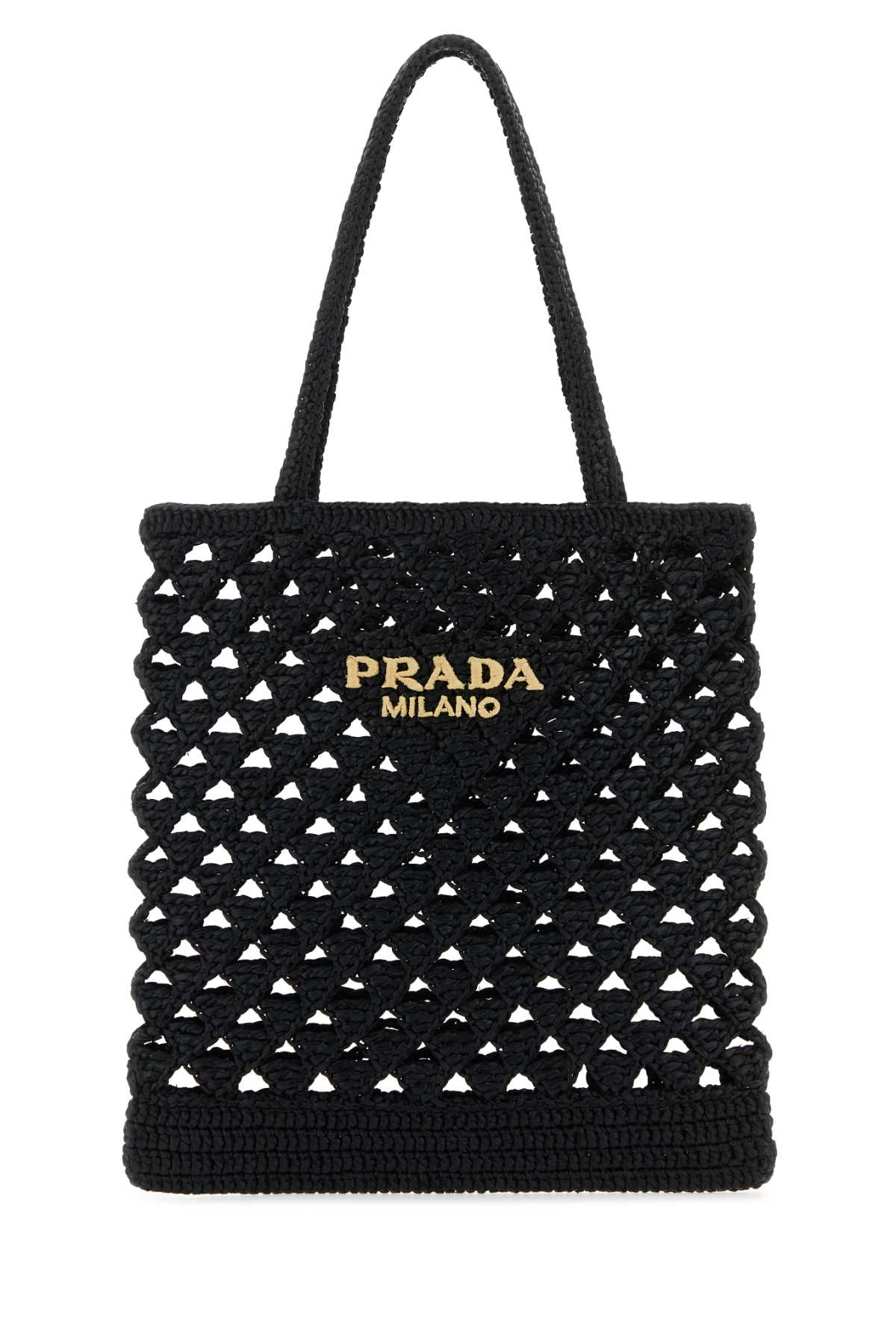 Prada Women Black Straw Handbag