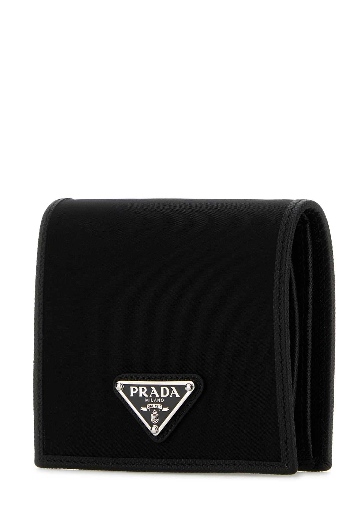 Prada Men Black Nylon Wallet