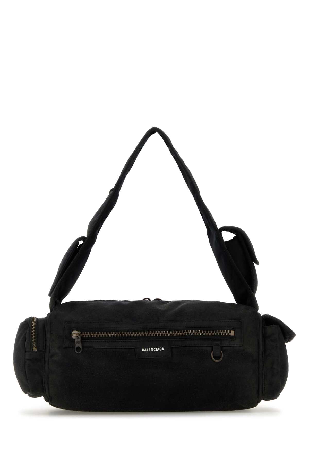 Balenciaga Men Black Nylon Superbusy S Shoulder Bag