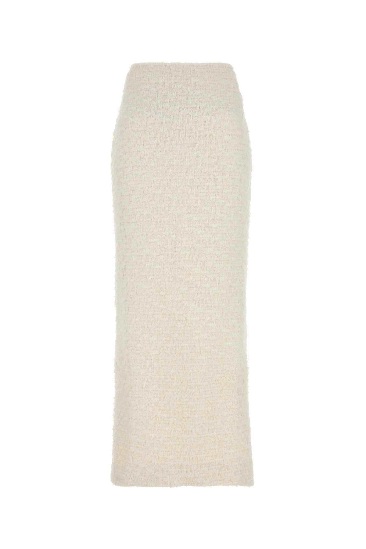 Balenciaga Women White Stretch Boucl㨠Skirt