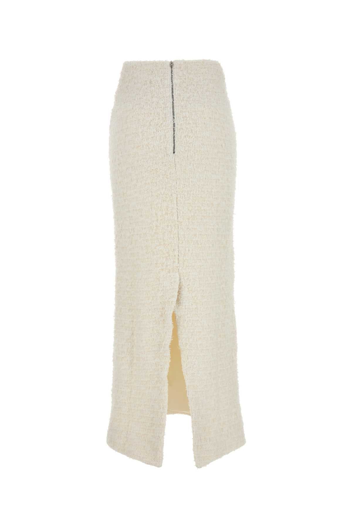 Balenciaga Women White Stretch Boucl㨠Skirt