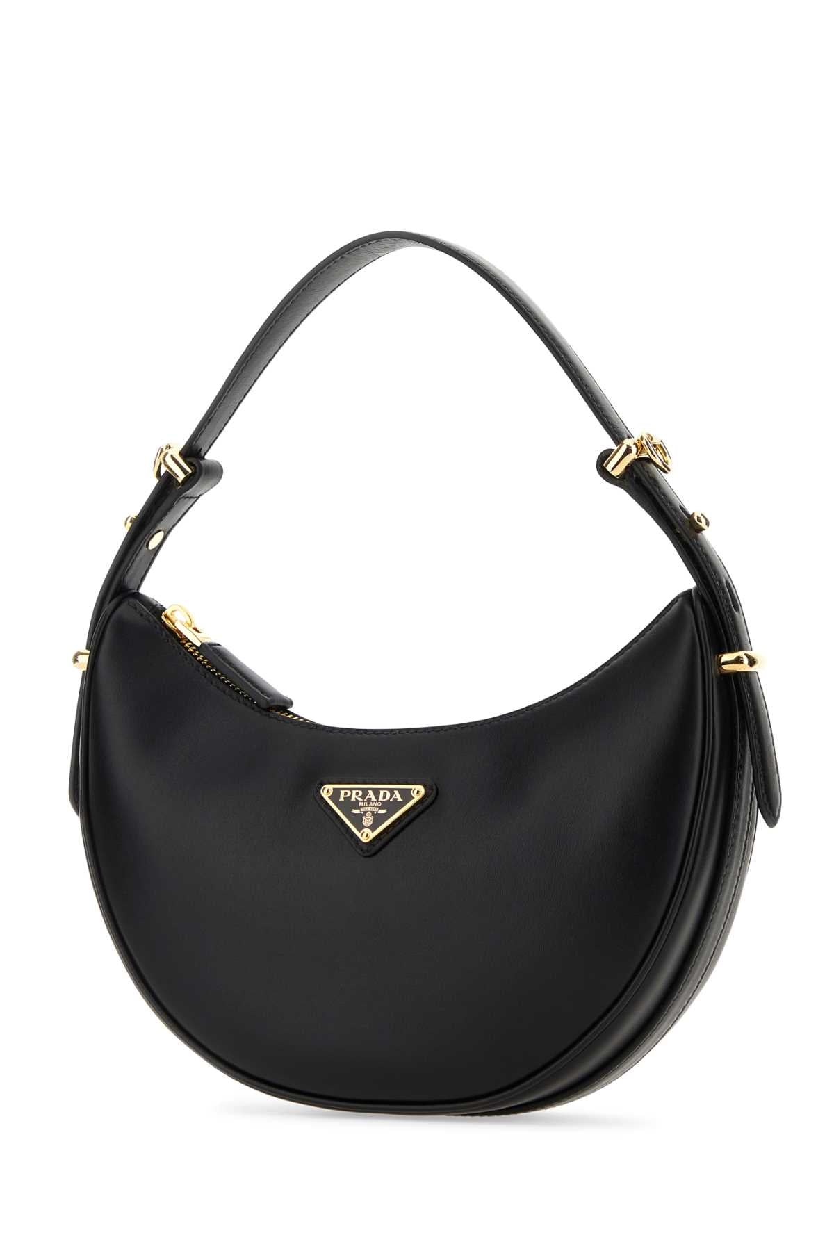 Prada Women Black Leather Arqu㨠Handbag