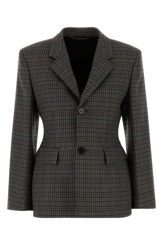 Balenciaga Women Embroidered Wool Blazer