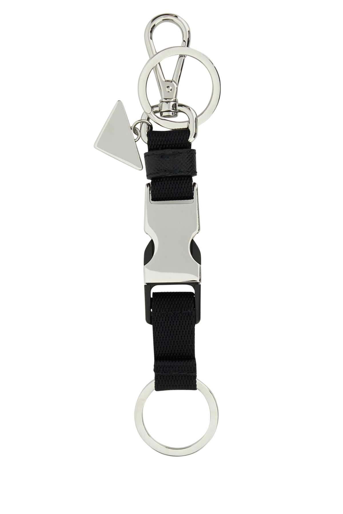 Prada Men Black Fabric Keyring