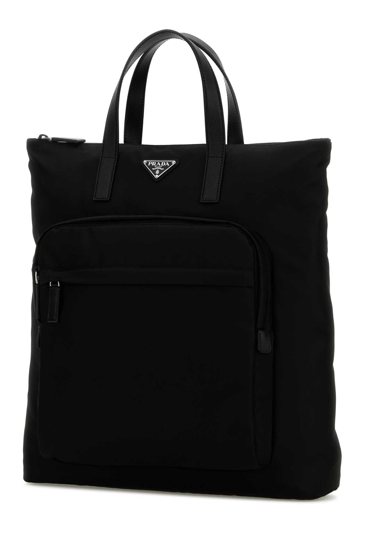 Prada Men Black Re-Nylon Shopping Bag