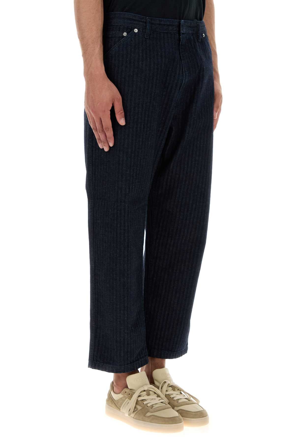 Prada Men Embroidered Denim Jeans