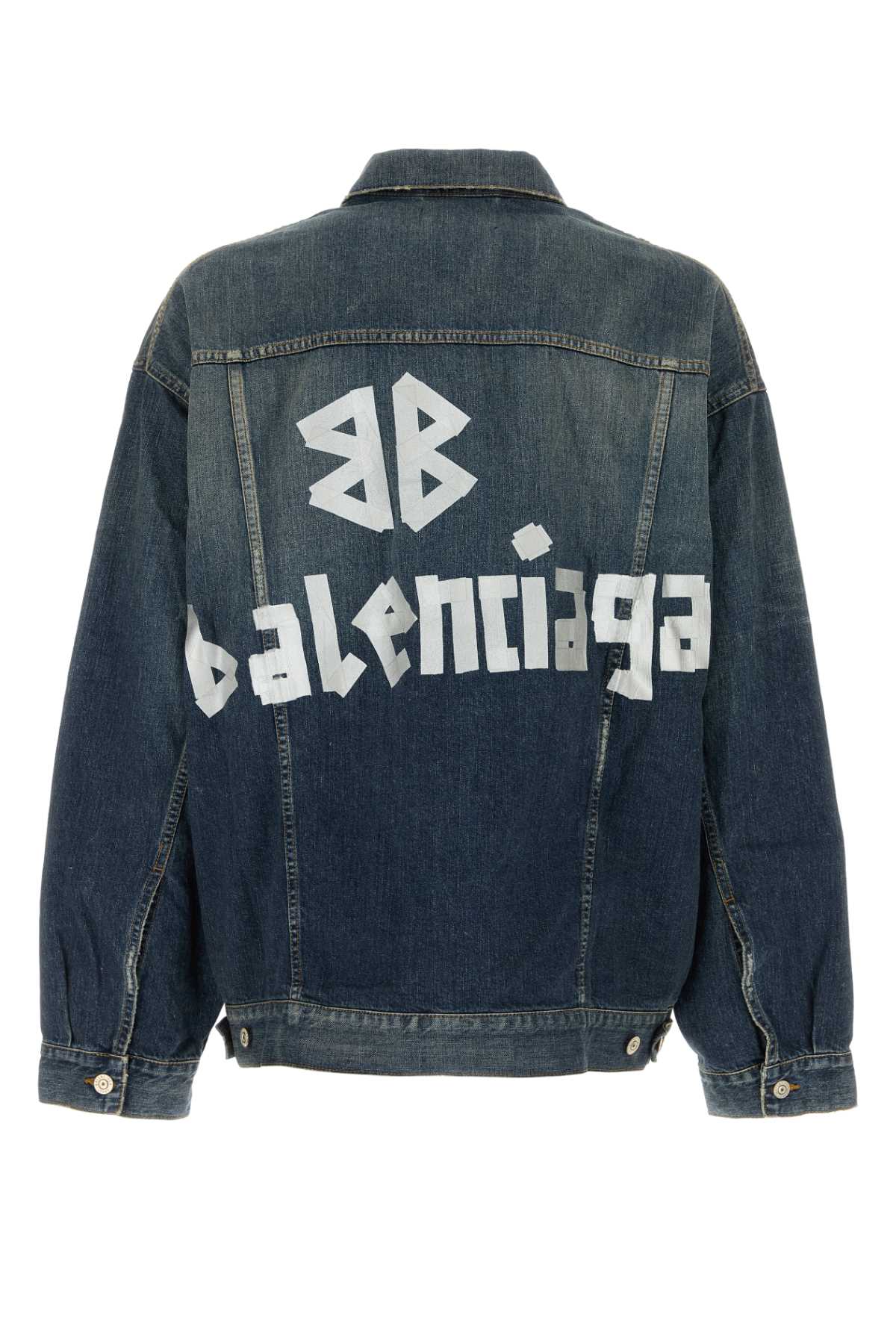 Balenciaga Men Denim Oversize Jacket