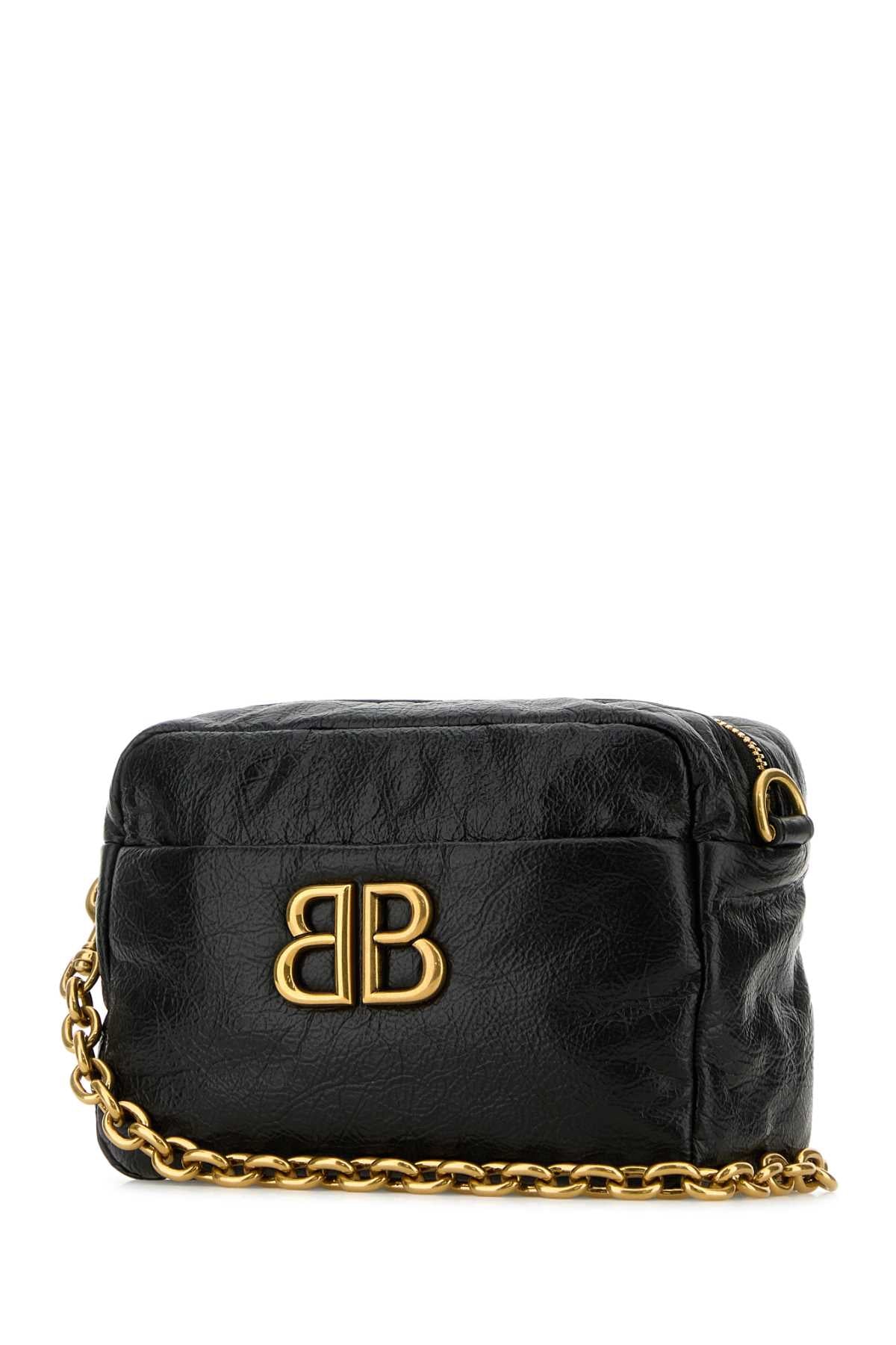 Balenciaga Women Black Leather Monaco Xs Crossbody Bag