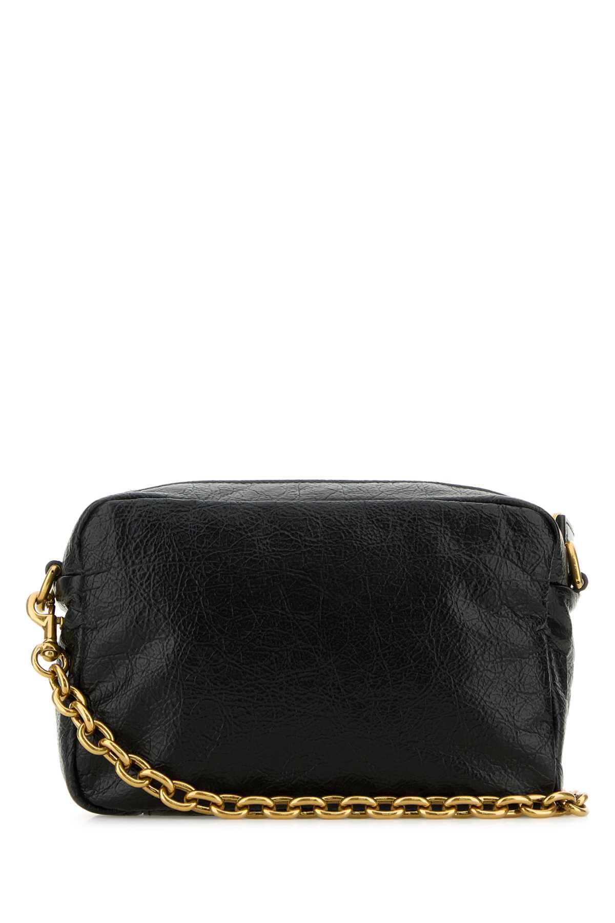 Balenciaga Women Black Leather Monaco Xs Crossbody Bag