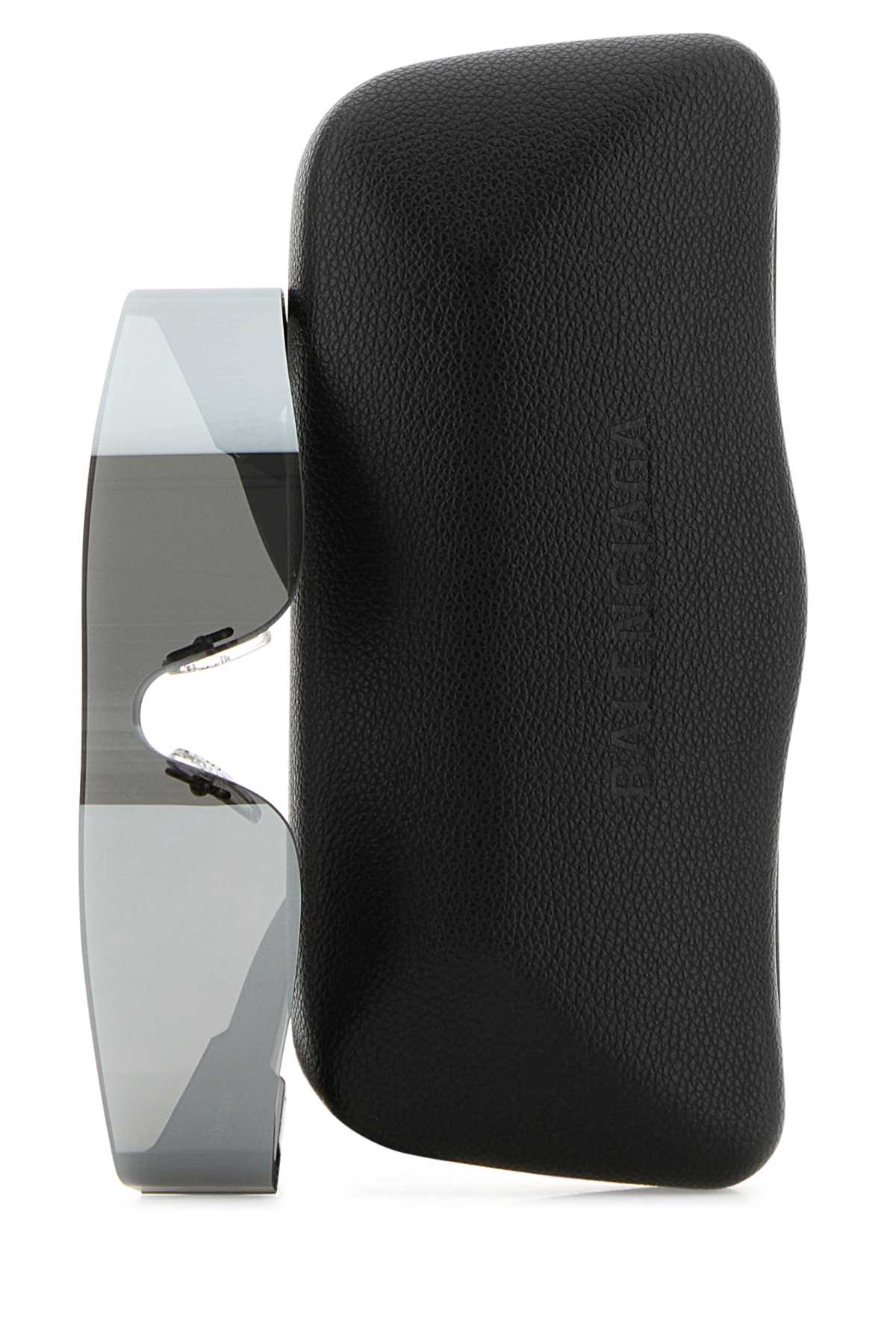 Balenciaga Women Silver Acetate Mono Rectangle Sunglasses