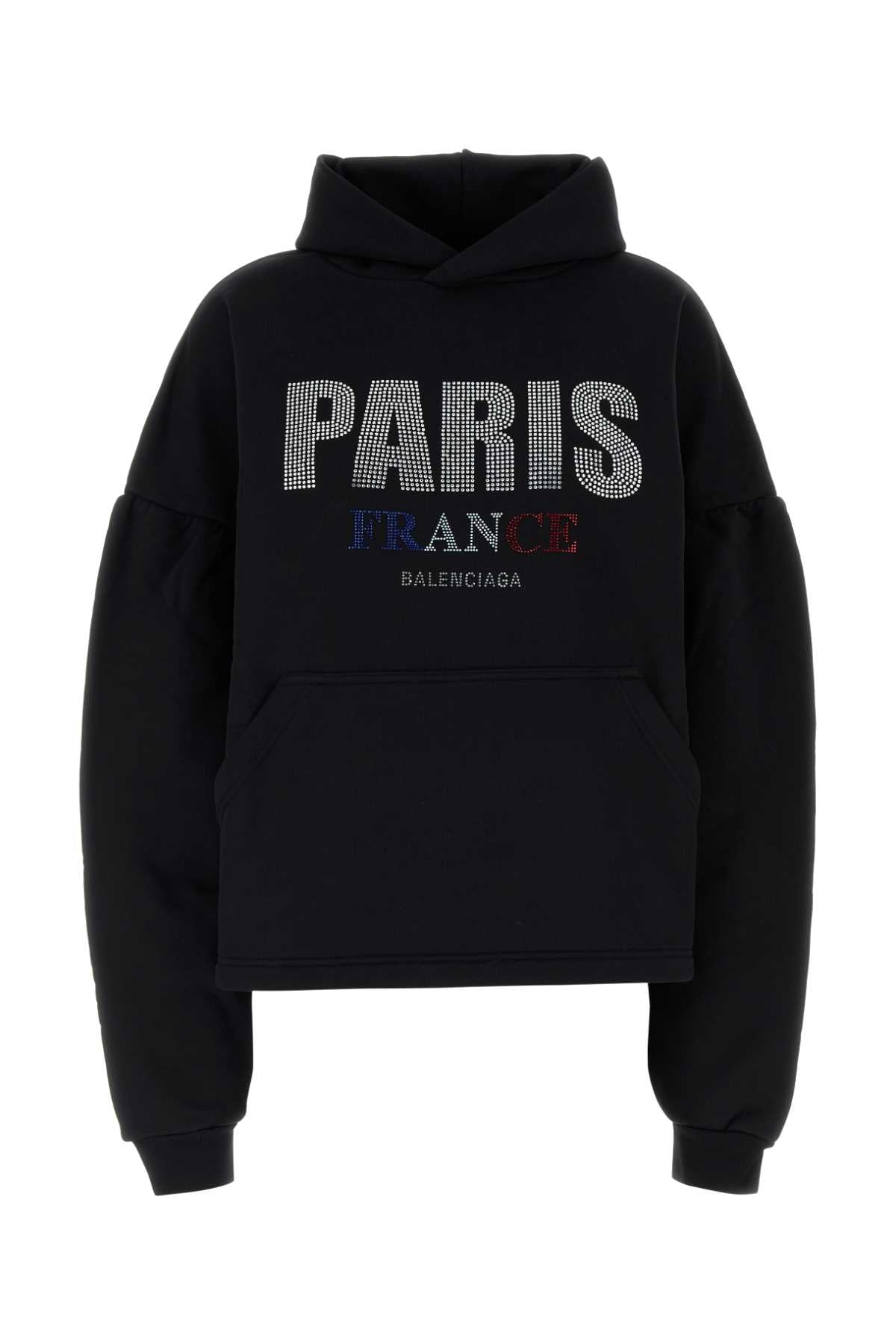 Balenciaga Women Black Cotton Sweatshirt