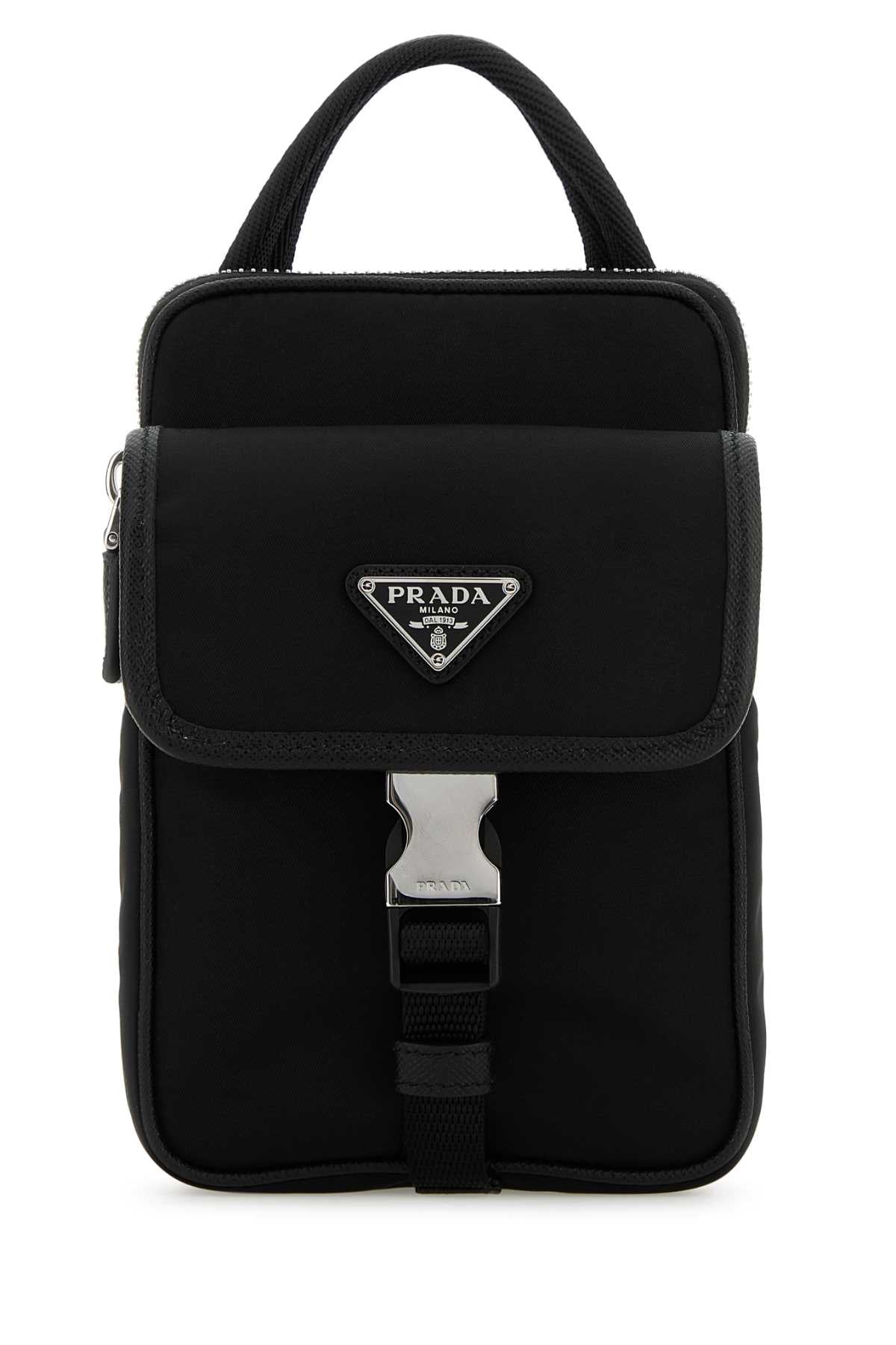 Prada Men Black Re-Nylon Phone Case