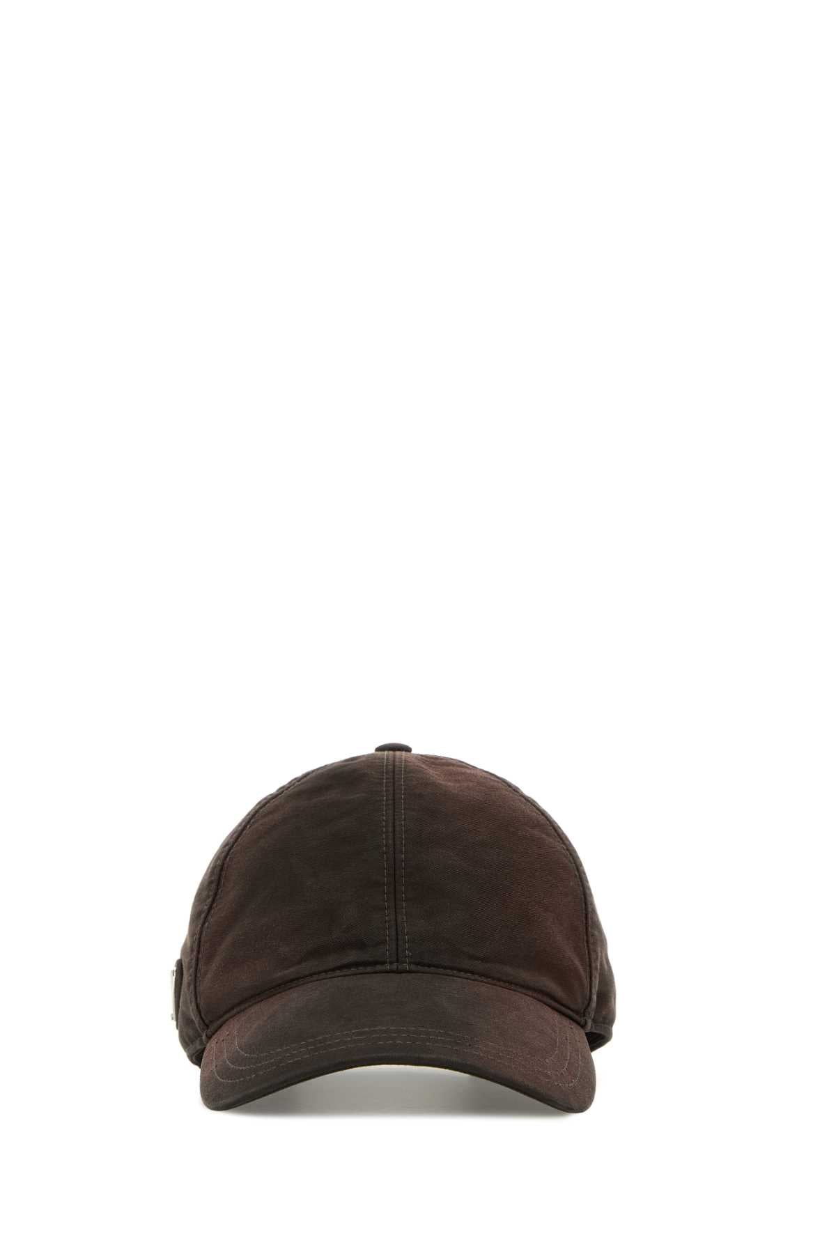 Prada Men Brown Cotton Baseball Cap