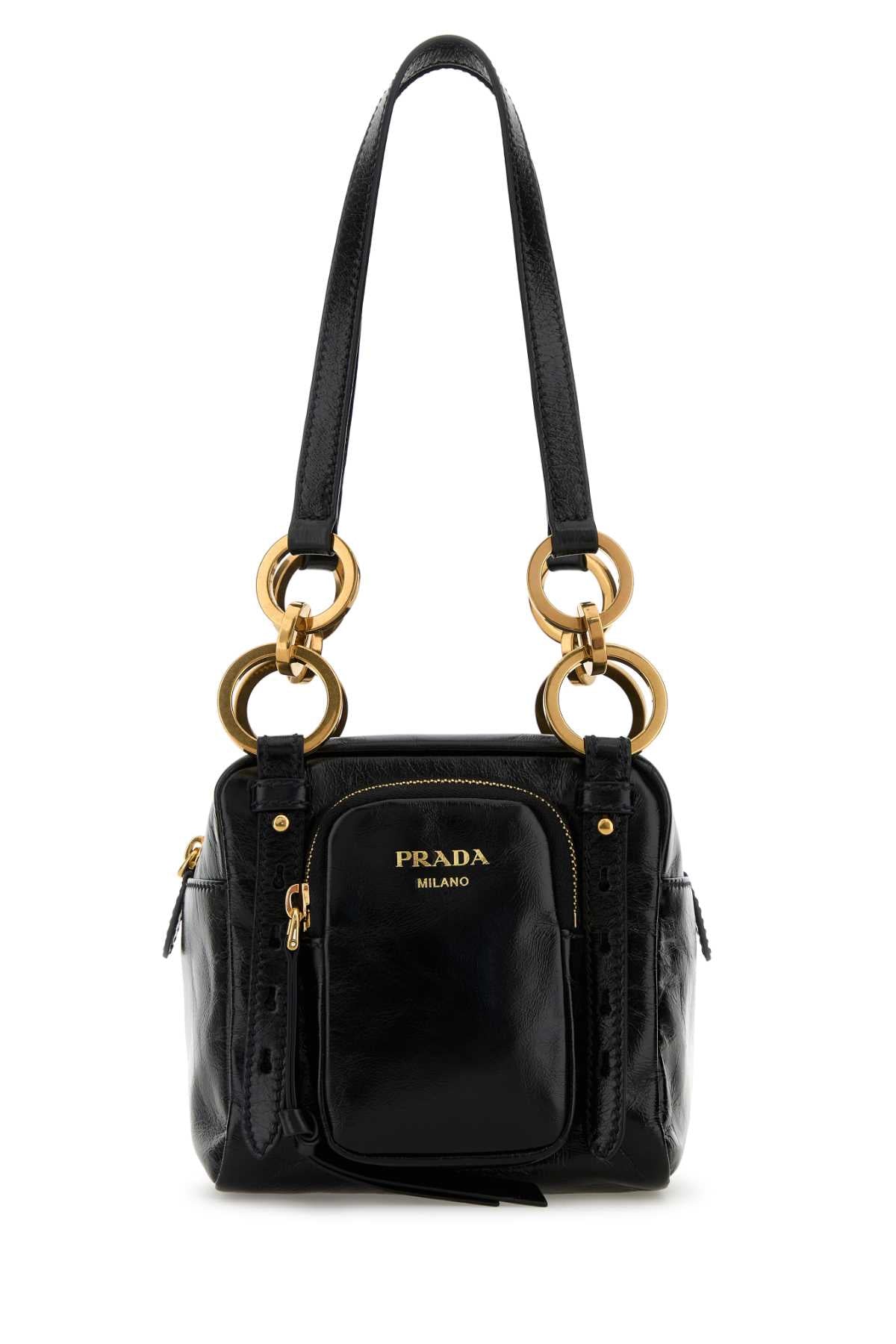 Prada Women Black Mini Prada Dangle Handbag