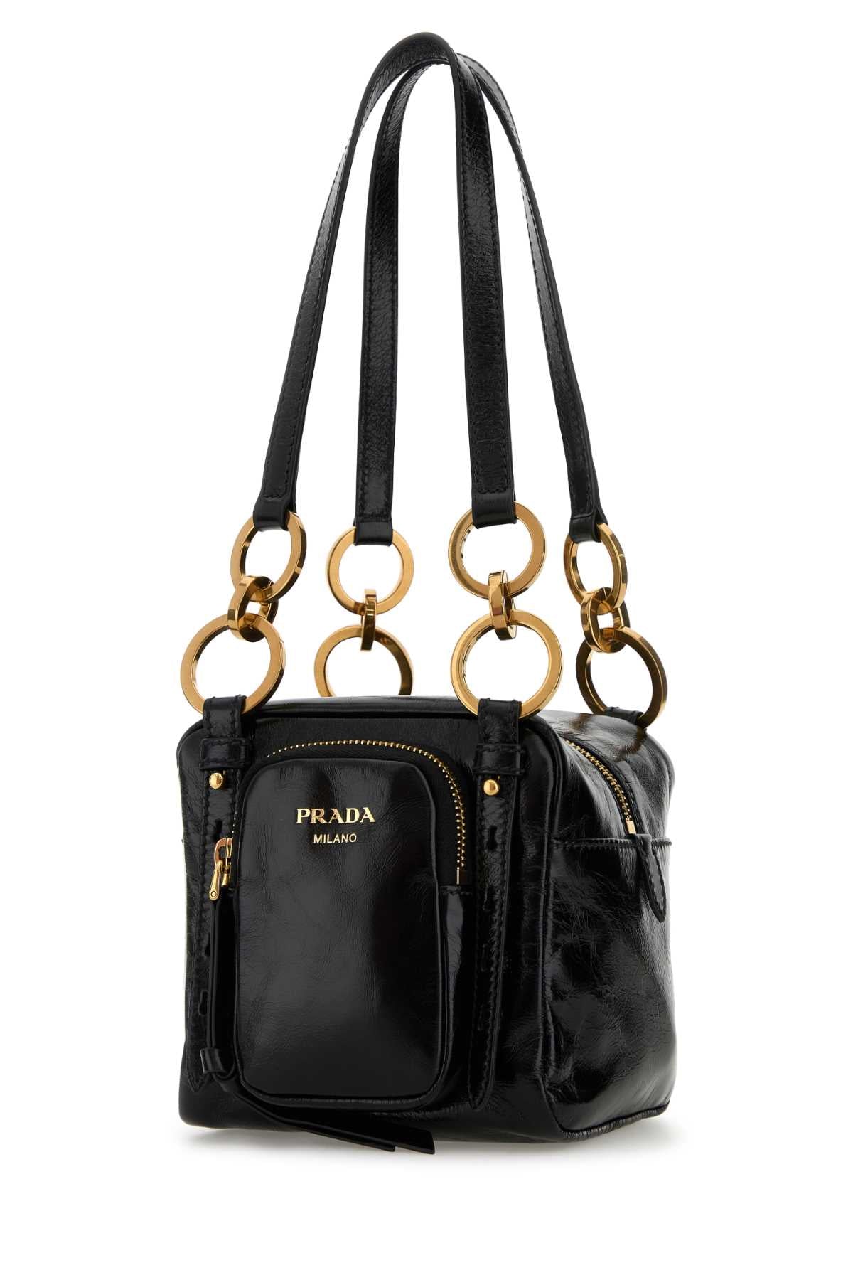 Prada Women Black Mini Prada Dangle Handbag