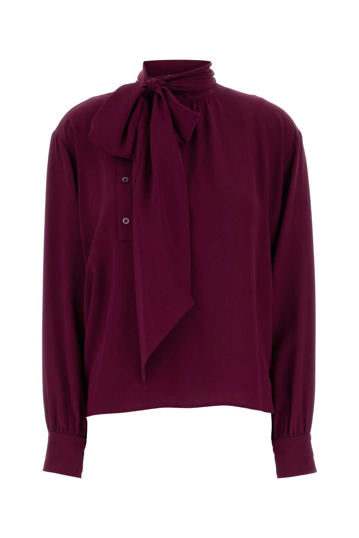 Prada Women Grape Crepe Blouse