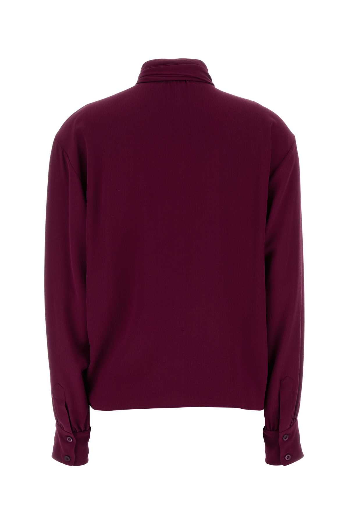 Prada Women Grape Crepe Blouse