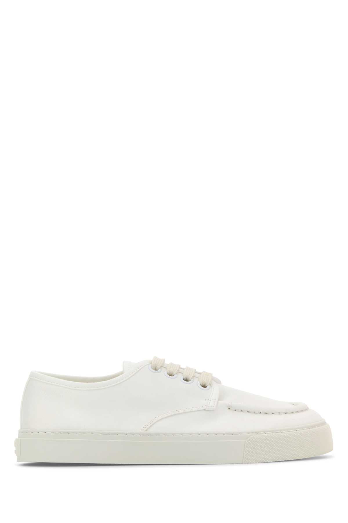 Prada Men White Canvas Sneakers