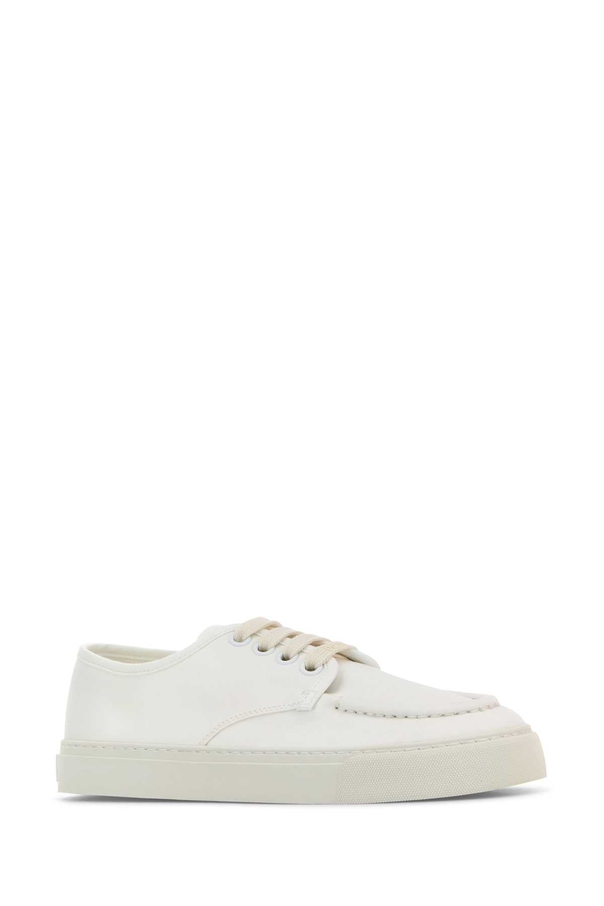 Prada Men White Canvas Sneakers