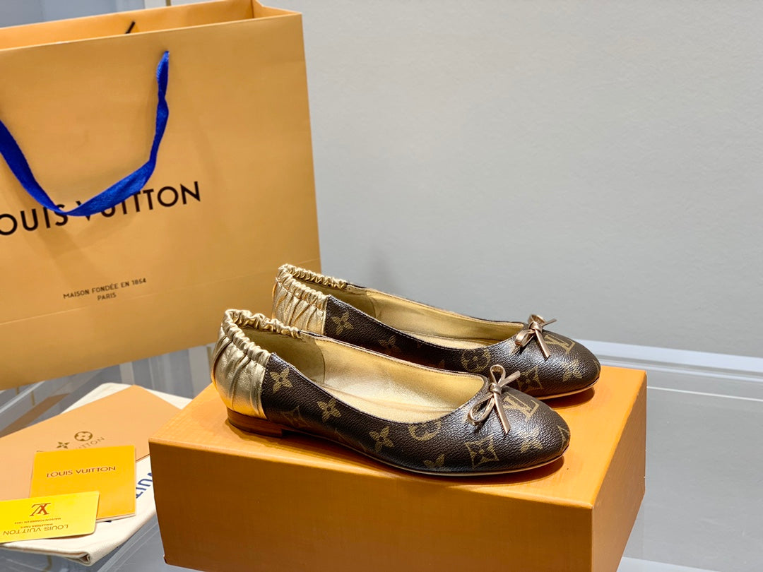 Louis Vuitton Joy Ballerina Dark Brown Mix Yellow Monogram Calfskin
