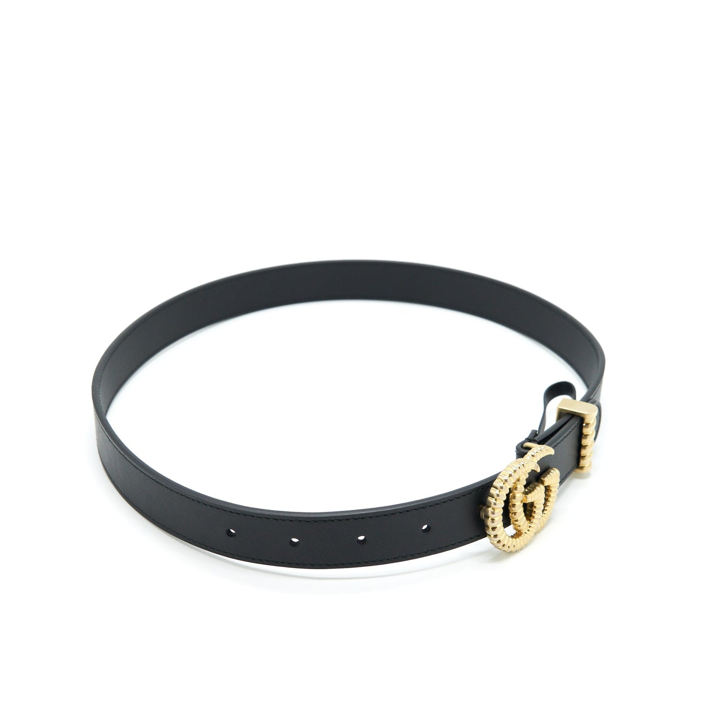 Gucci Size 70 Leather Belt With Torchon Double G Buckle GHW