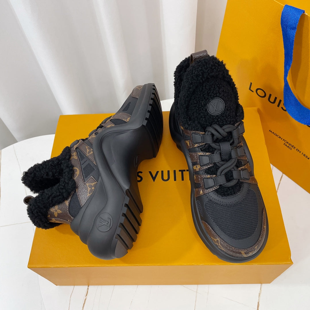 Louis Vuitton Archlight Sneaker Black Mix Dark Brown Monogram Fabric