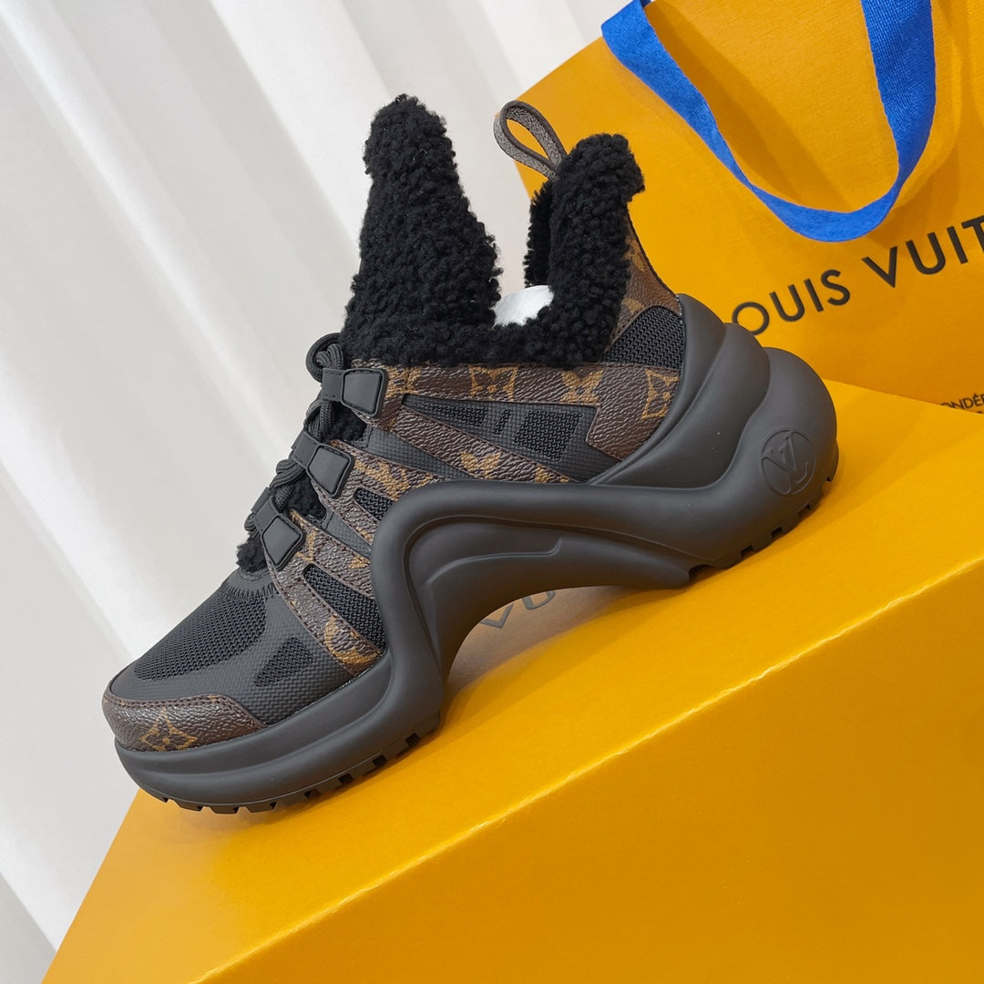 Louis Vuitton Archlight Sneaker Black Mix Dark Brown Monogram Fabric