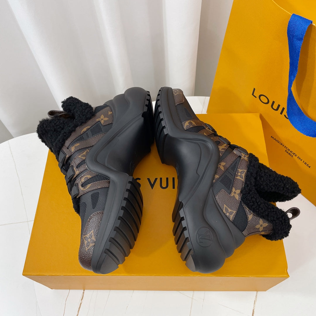Louis Vuitton Archlight Sneaker Black Mix Dark Brown Monogram Fabric