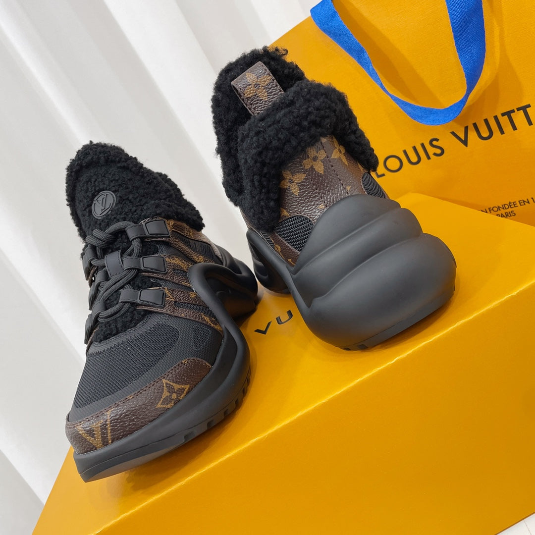 Louis Vuitton Archlight Sneaker Black Mix Dark Brown Monogram Fabric