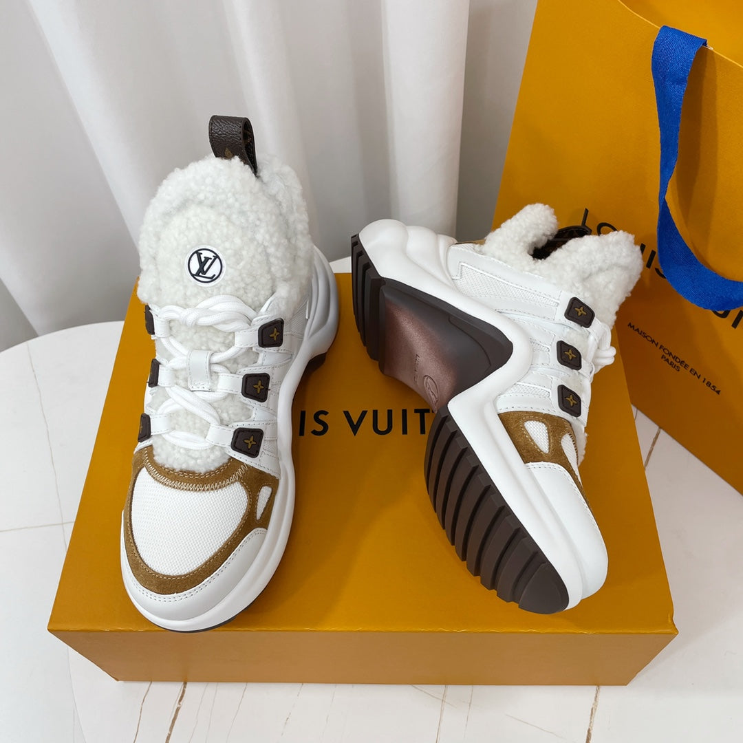 Louis Vuitton Archlight Sneaker White Mix Brown Fabric