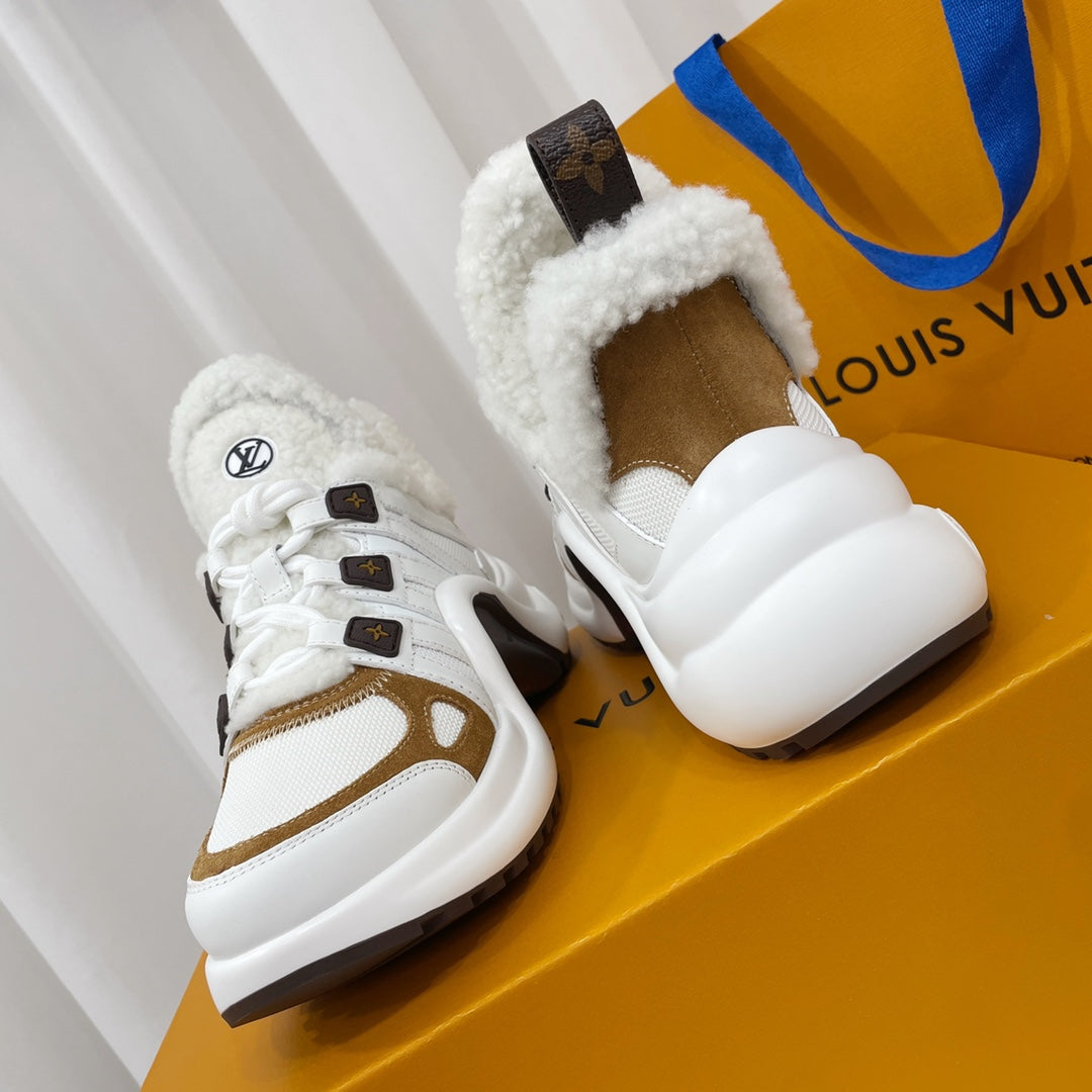 Louis Vuitton Archlight Sneaker White Mix Brown Fabric