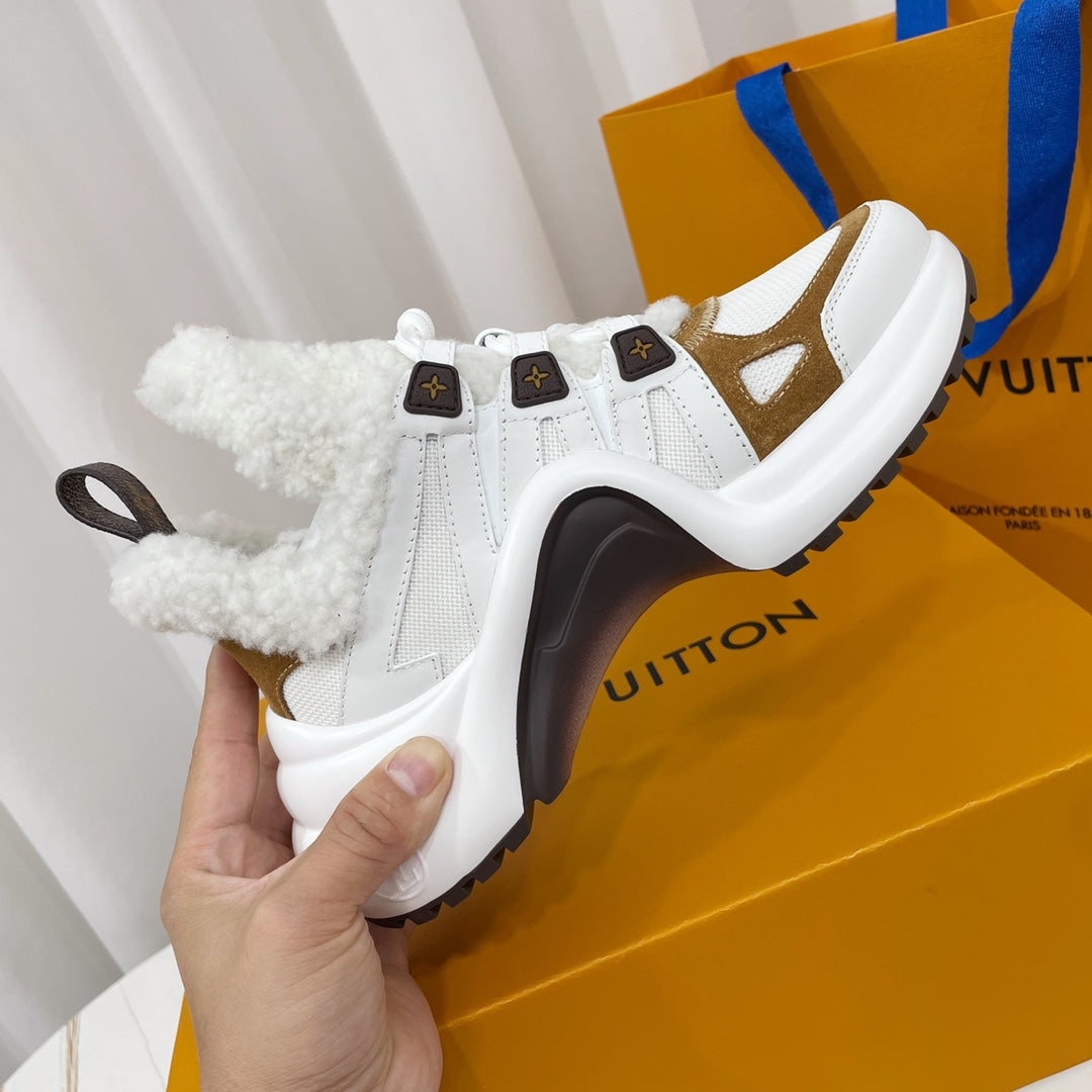 Louis Vuitton Archlight Sneaker White Mix Brown Fabric